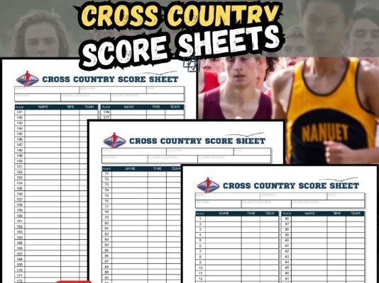 Cross Country Scoresheets for Boys and Girls 11x8.5" | 3 digital downloads | stats