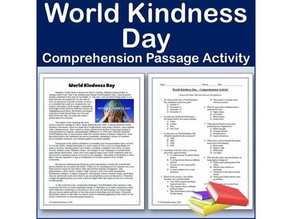 World Kindness Day | Reading Comprehension Passage & Activity | Editable