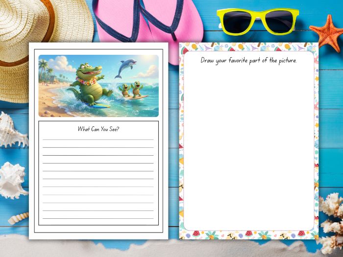 Funny Summer Phonics Sentence Writing Slides | Animal Picture | Morning Work | Phase 2–4
