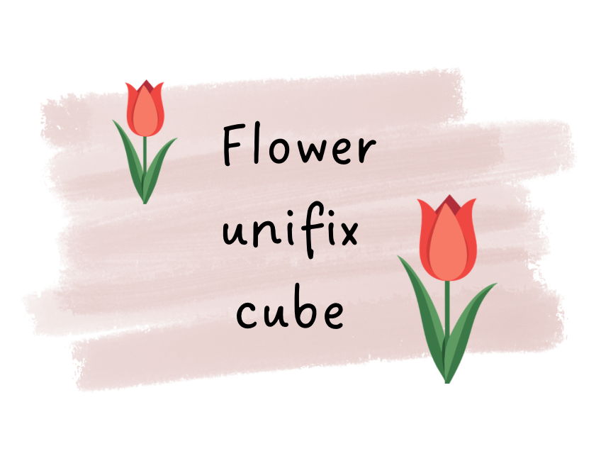 Flower theme unifix cubes