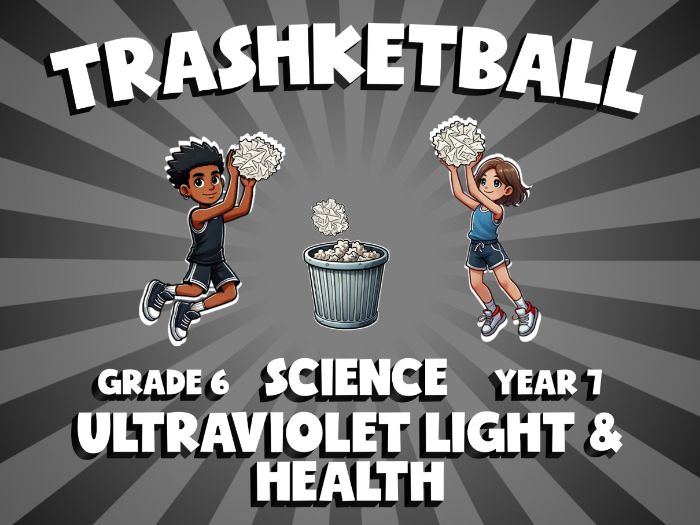 Ultraviolet Light & Health TRASHKETBALL Science Game | No-Prep Year 7 Review Activity