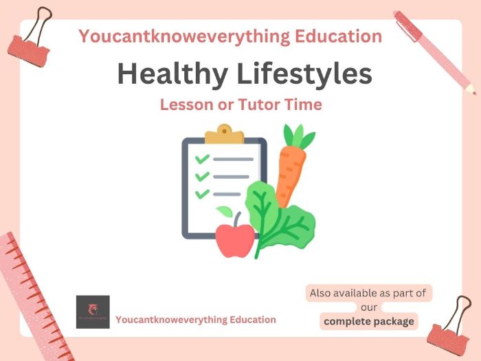 Healthy Lifestyles PSHE Lesson