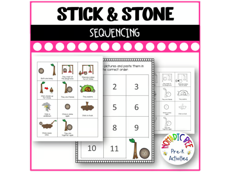Stick and Stone Activities - Sequencing