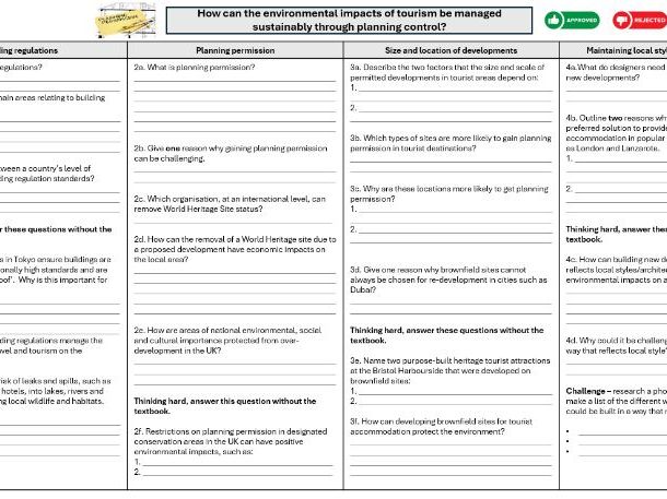 Travel & tourism - managing environment impacts