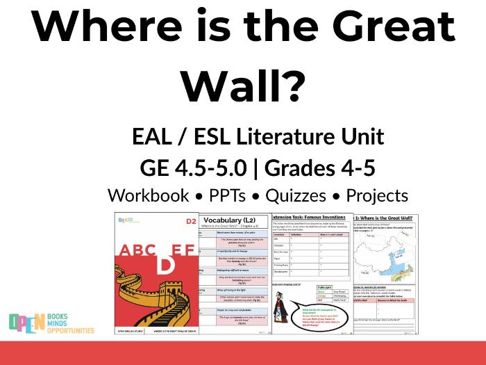 Where Is the Great Wall? – EAL/ESL Non-Fiction Literature Unit (GE 4.5-5.0)