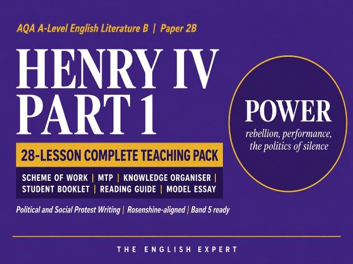 AQA A-Level English Literature B | Henry IV Part 1 | 28-Lesson Scheme of Work