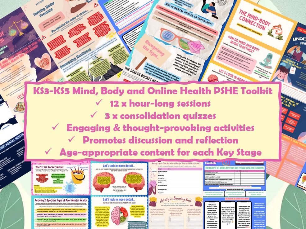 PSHE Mental Health & Wellbeing Curriculum Pack (KS3–KS5)