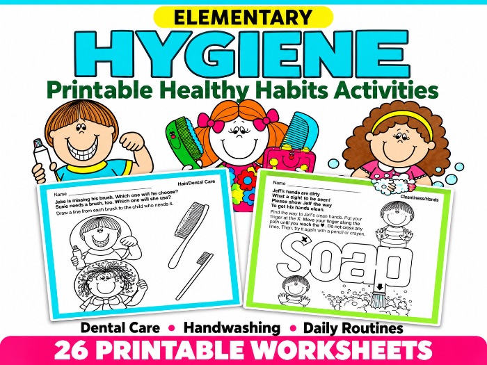 Personal Hygiene Worksheets for Kindergarten | Healthy Habits & Dental Health