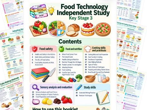 Food Independent Worksheets Cover Homework Revision KS3