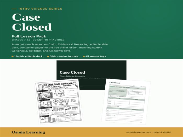 Case Closed: Bean Seed CER Full Lesson Pack