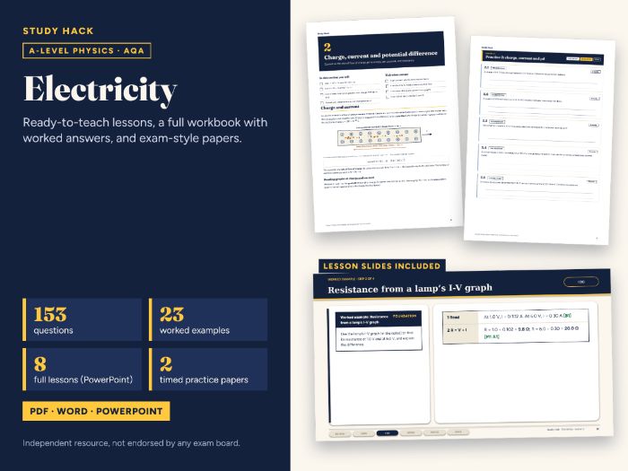 A-level Physics Electricity Complete Pack (AQA)