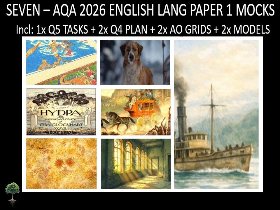 SEVEN - AQA PAPER 1 | 2026 FULL MOCKS | Q5 TASKS | Q4 PLAN | AO GRIDS | MODELS