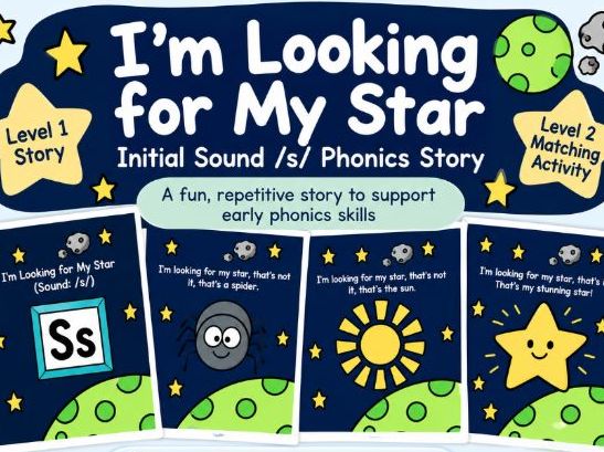 Initial Sound /s/ Phonics Story | I’m Looking for My Star | SEND Phonics Activity