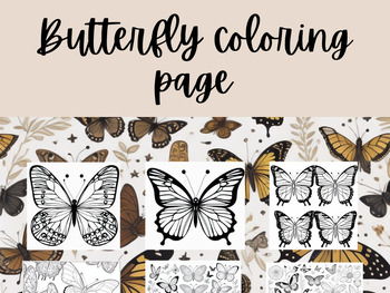 butterflies on the first day of school | butterfly coloring page