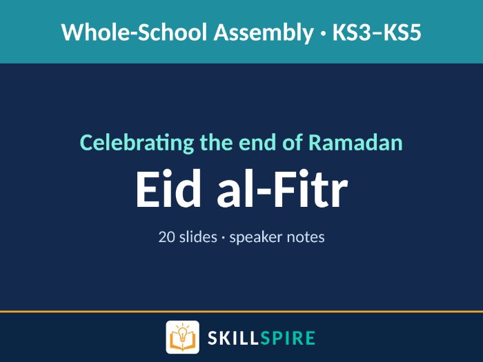 Eid al-Fitr 2026 Assembly (KS3–KS5) | 20-Slide PowerPoint with Speaker Notes