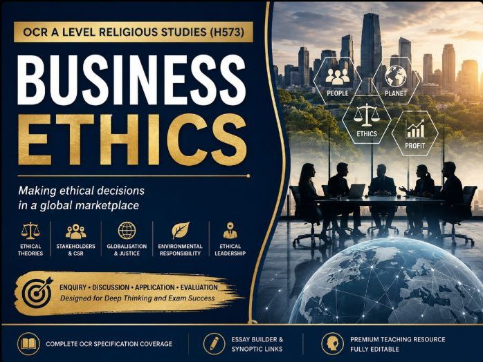 OCR A Level RS Ethics | Business Ethics | Premium Teaching PowerPoint