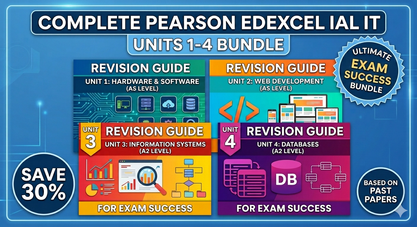 Complete Pearson Edexcel IAL IT (Units 1-4): The Ultimate Exam Success Bundle