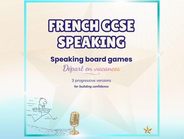 Speaking board game – 3 progressive versions – French GCSE