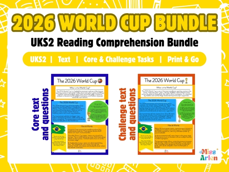 Upper KS2 Reading Comprehension Bundle - The World Cup 2026 (EXS + GD SATs-style texts and questions)
