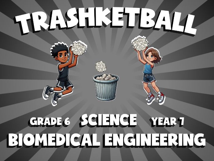 Biomedical Engineering TRASHKETBALL Science Game | No-Prep Year 7 Review Activity