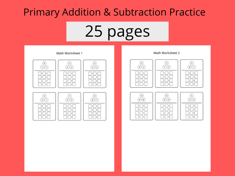 Primary Addition & Subtraction Practice