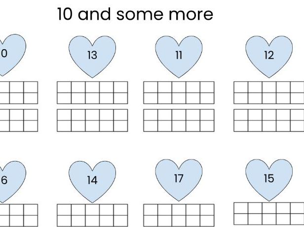 making teen numbers tens frame