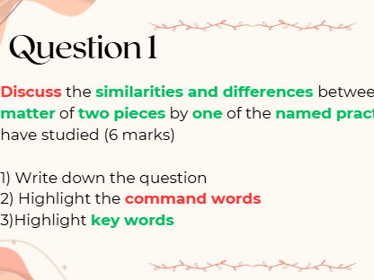 Exam Style Questions A Level Dance