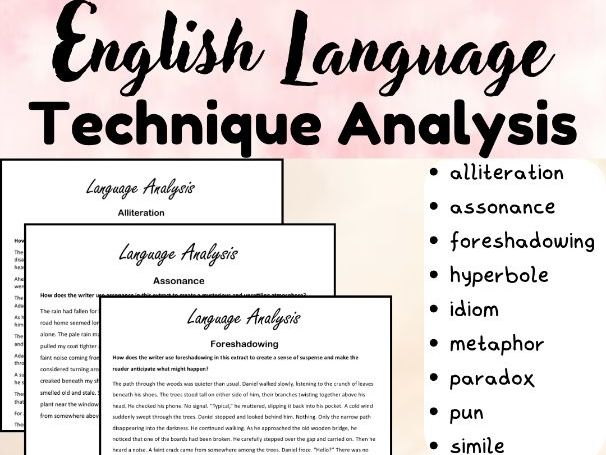 GCSE English Language Technique Analysis Bundle