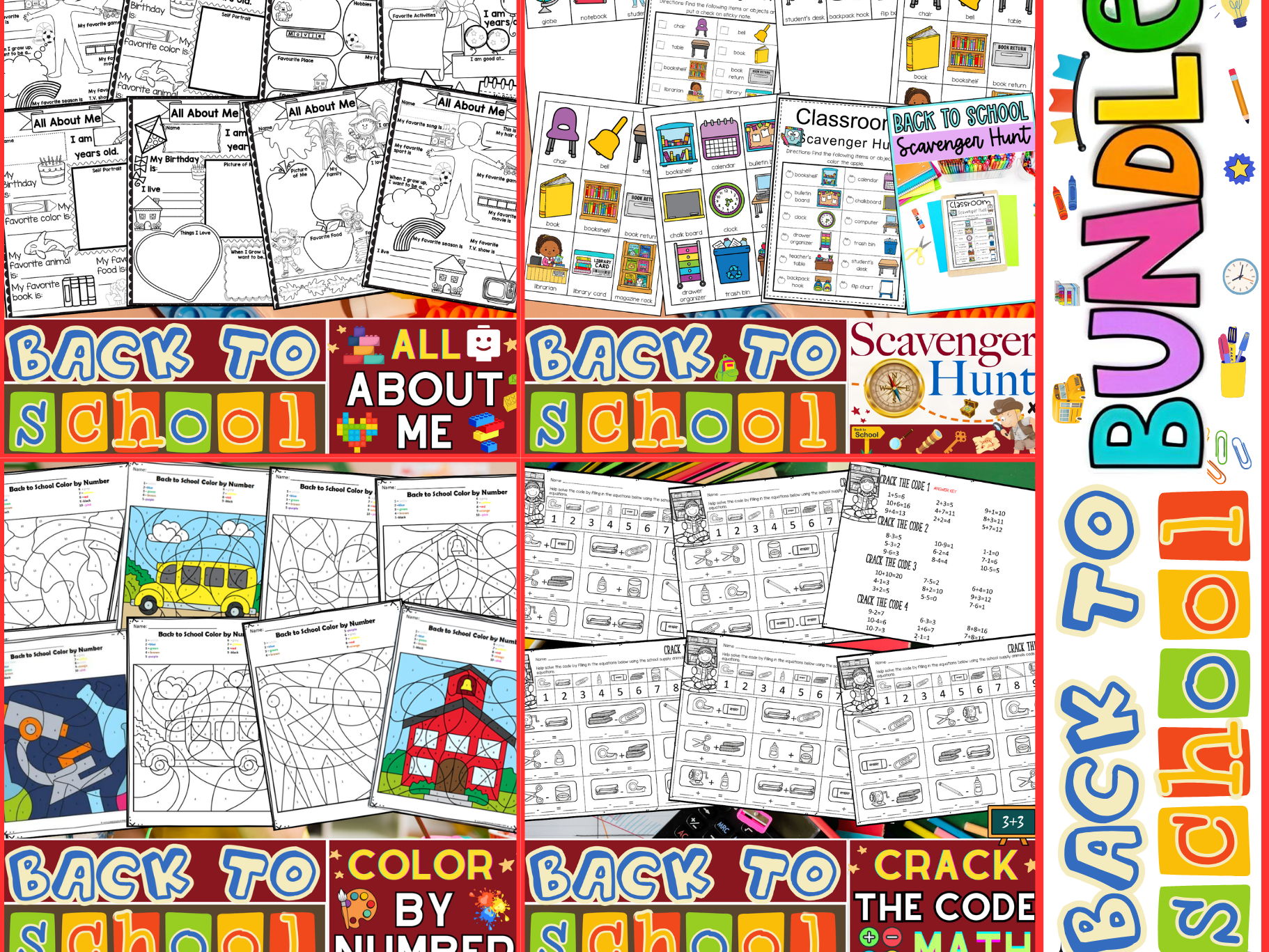 First Day Of School Activities | All About Me, Scavenger Hunt, Crack The Code ..