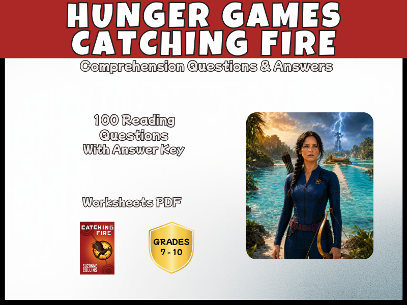 The Hunger Games Catching Fire Reading Comprehension | KS3 KS4 Novel Study Years 7-10