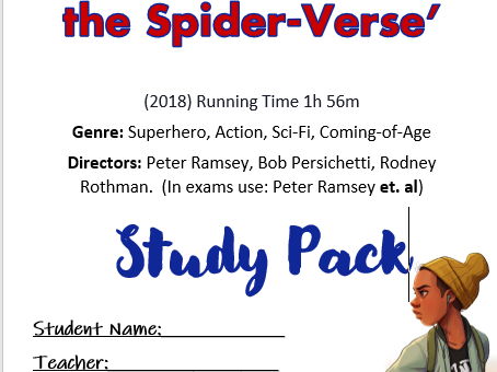 'Spider-Man: Into the Spider-Verse' Film Study Guide, Full Unit & Worksheets