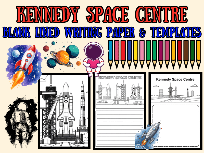 NASA Kennedy Space Centre Writing Lined Paper with Rocket Templates | NO PREP