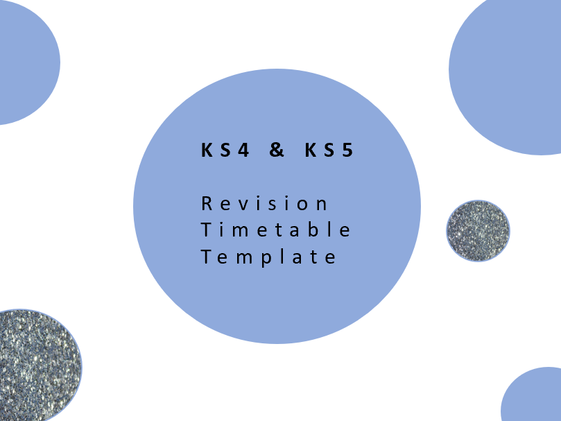 GCSE & A Level Revision Timetable planner