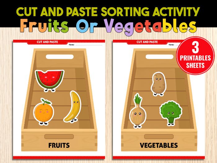 Food Groups Fruits and Vegetables Sorting Categories | Speech Therapy Activities