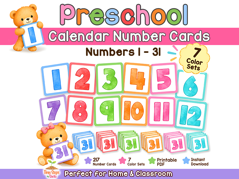 EYFS Calendar Number Cards | Numbers 1–31