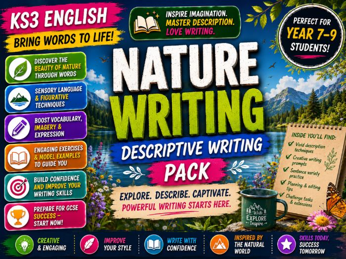 KS3 English - Nature Writing - Descriptive Writing Pack