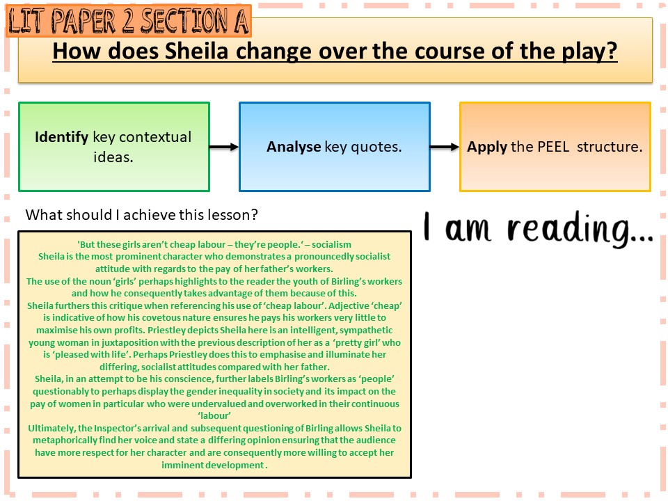 An Inspector Calls Character Lessons AQA