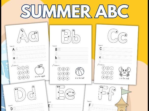 ABC Letter Tracing Summer Bundle | Fine Motor & Handwriting Practice