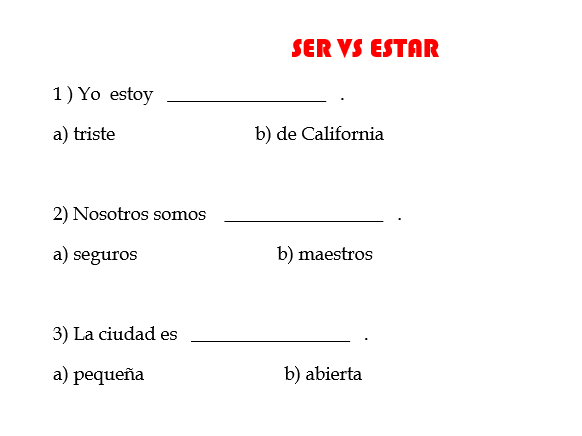 SER vs ESTAR Quiz | Practice