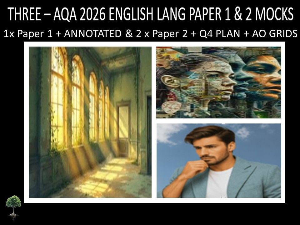 THREE - AQA PAPER 1 & 2 | 2026 FULL MOCKS | ANNOTATED | Q4 PLAN | AO GRIDS