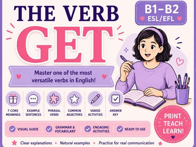 The Verb GET | ESL/EFL Grammar & Vocabulary Activities | B1-B2