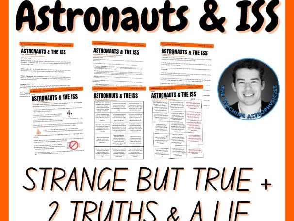 Astronauts & ISS | Space Strange But True Facts + 2 Truths & a Lie Activity Set