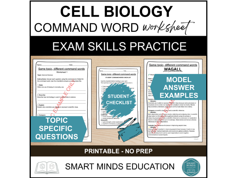 CELL BIOLOGY | BIOLOGY REVISION WORKSHEET | SCIENCE EXAM PRACTICE | COMMAND WORDS
