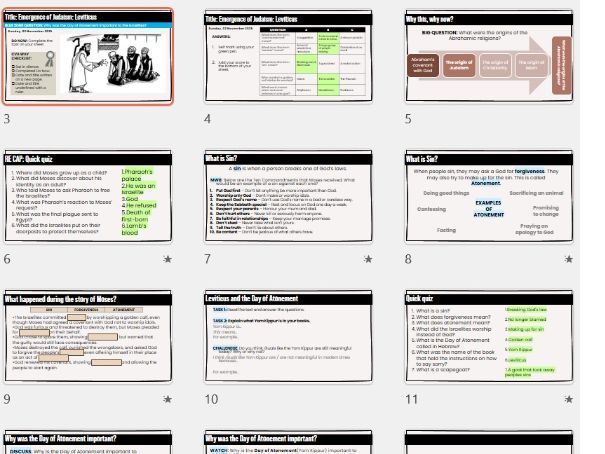 The Emergence of Judaism – Leviticus & Atonement: KS3 Ethics / Religious Education (RE)