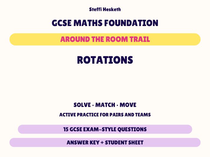 GCSE Foundation Maths Rotations | Around the Room Trail
