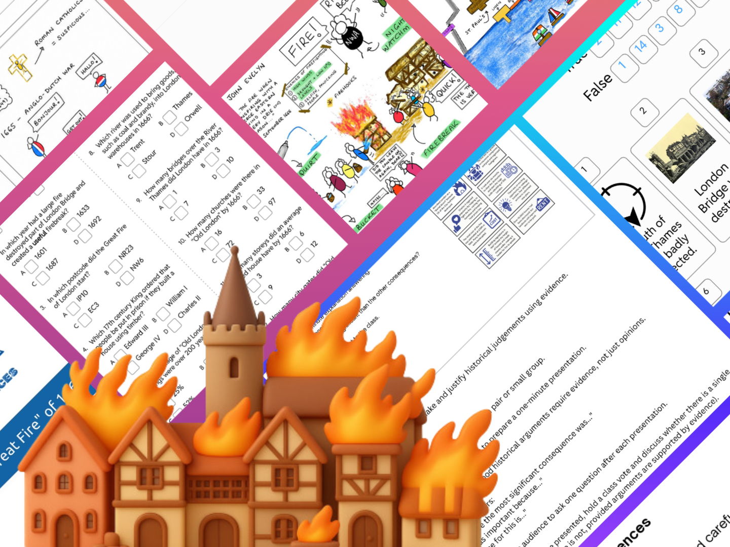 Common Entrance Making of the UK - The Great Fire of London: Context and Consequences Lessons Bundle