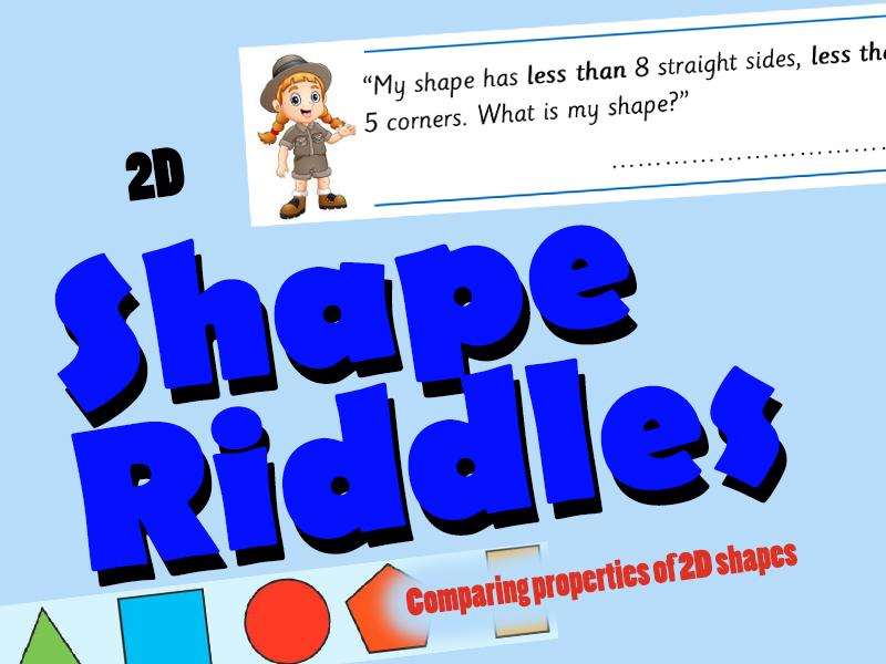 2D Shape Riddles - Comparing Properties