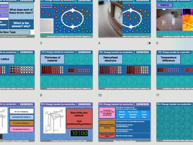 AQA GCSE Physics P2.1 – Energy Transfer by Conduction (Updated 2025 | Free Sample Lesson + Editable