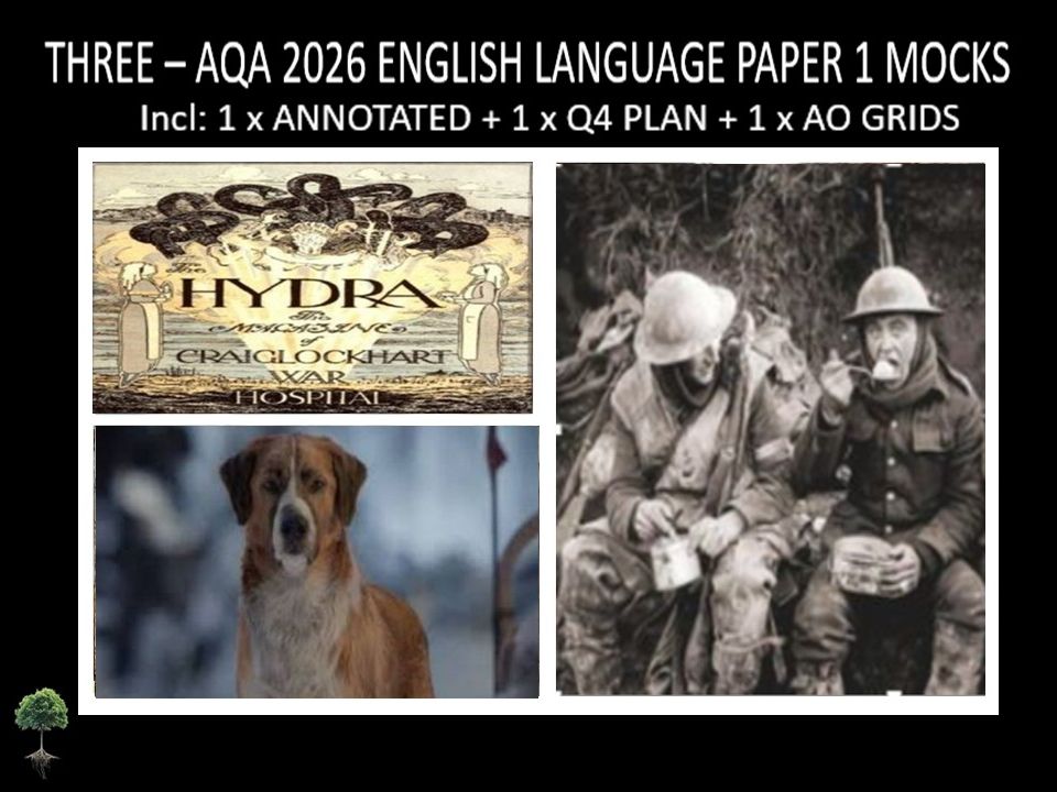 THREE - AQA PAPER 1 | 2026 FULL MOCKS | ANNOTATED | Q4 PLAN | AO GRIDS