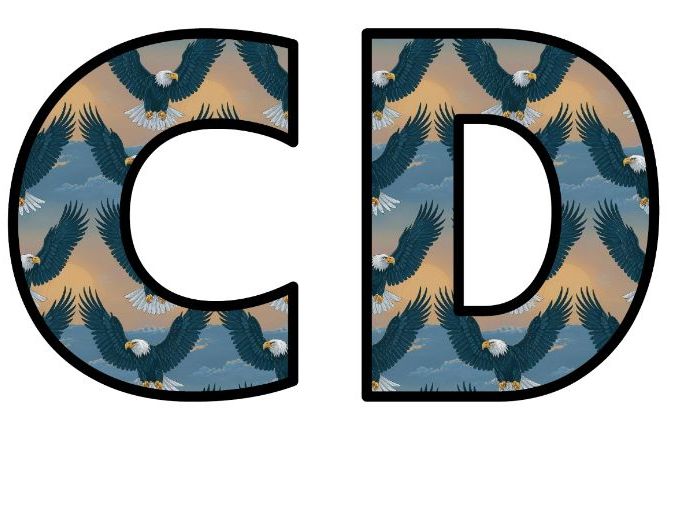 American Eagles Classroom Display | Lettering Set | Upper & Lowercase, 0-9 and Signs